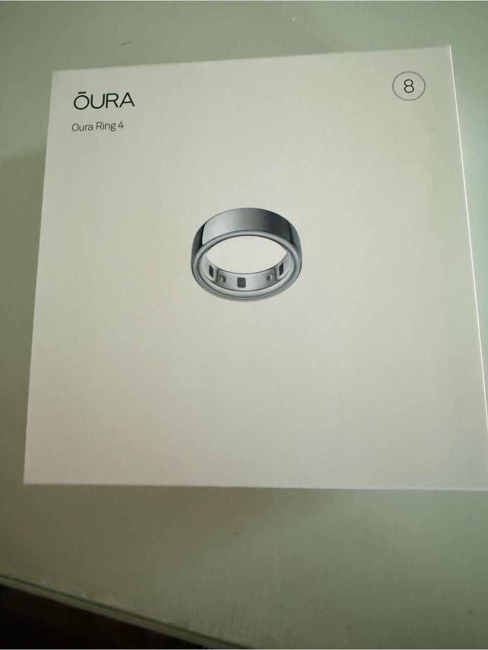 Brand New in Box Oura Ring Gen 4 Smart Ring-Silver (Size 8)-Factory Sealed